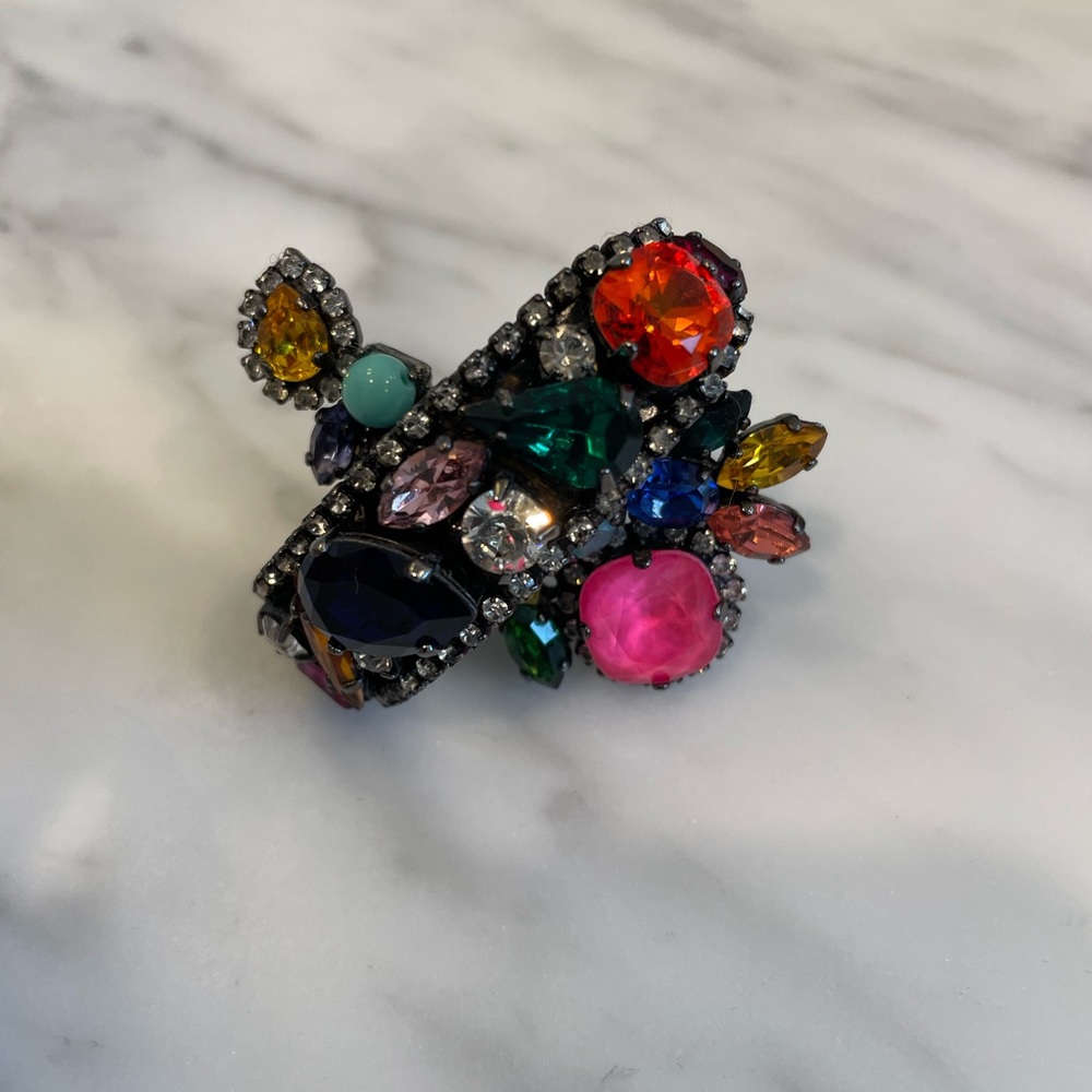 100% authentic Erickson Beamon cocktail ring, multicolor and dazzling!